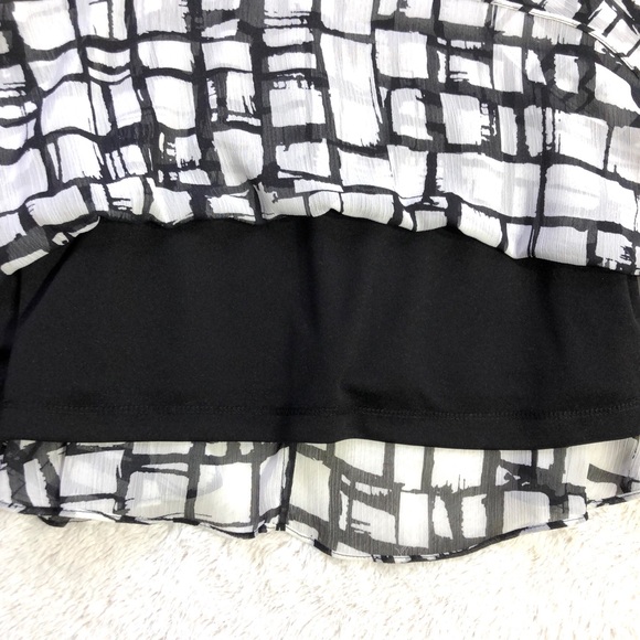 Karl Lagerfeld Paris Print Lace-Trim Tiered Dress - Picture 9 of 14